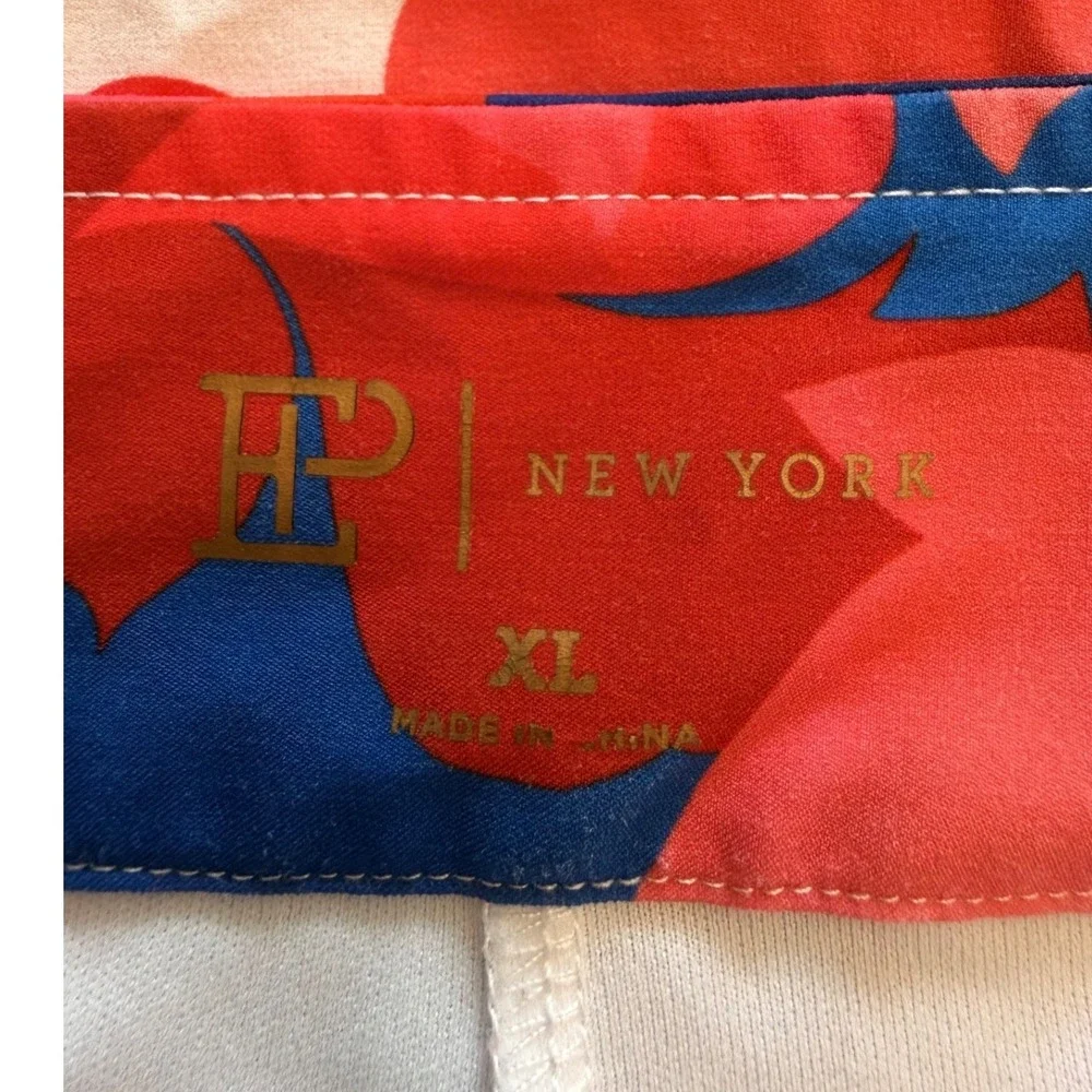EP New York Women XL Red‎ White Blue Abstract Floral Golf Tennis Active Skort